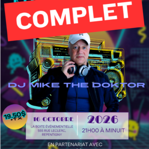 NightClub 80-90 REPENTIGNY 16 octobre SUPPLÉMENTAIRE COMPLET