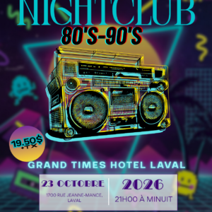 NightClub 80-90 LAVAL 23 octobre 2026